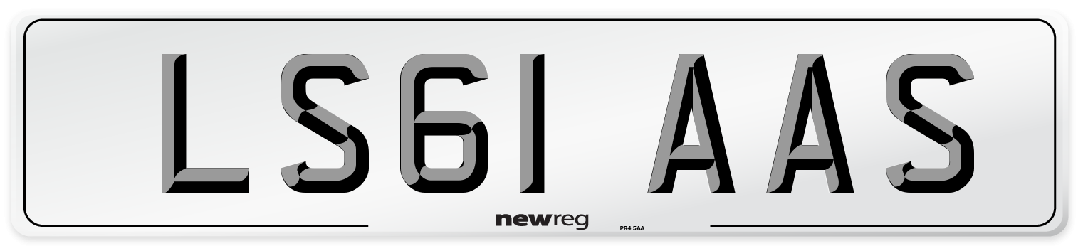 LS61 AAS Number Plate from New Reg